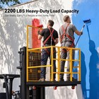 Forklift Safety Cage  1800 Lbs Forklift Man Basket Steel Work Platform W  Wheels