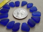 Genuine Beach Sea Glass Surf Tumbled Cobalt Blue Ocean Frosted Tiny Small V03