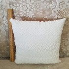 Red Pillow Heart Doilie Gift Chenille Corderoy Valentine s Day Ooak