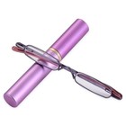 Compact Reading Glasses With Plastic Tube Case Men Women Spring Hinge Reader