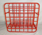 Vtg 80s Yaffa Catch All Record Album Magazine Rack Red Plastic Grid  read 