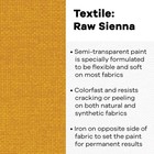 Jacquard Raw Sienna Textile Color Paint - Fabric Dye For Clothing  Crafts