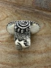 Turquoise Ring  925 Silver Wide Band Rock Art J Hartman-durango Silver Co 14gm