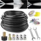 Sewer Jetter Nozzles Kit 100ft Drain Cleaning Hose For Pressure Washer 5800psi