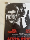 Lethal Weapon Rare- Original Video Poster  1987 Rolled