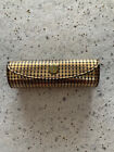 Vintage Lipstick Case Holder For Purse Velvet Lined With Mirror Inside Snap Clos