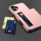 For Iphone 16 15 14 Pro Max 13 12 11 Xr Xs 87 Hard Wallet Card Holder Case Cover