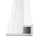 Floor Transition Strip 1 In  X 84 Inch White Aluminum Square Shape Universal Fit