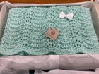Hand-knit Baby Afghans  Crib Size  35 X 45   Fans   Feathers Pattern  5 Colors