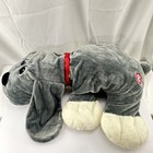 Rare 36    Pound Puppies Jumbo Plush Dog 2015 Hasbro - Gray   White - Huge 