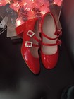 Dream Pairs Girls Red Mary Jane Round Toe Low Block Heel Double Strap Us 2