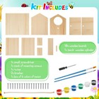 Liliful 6-pack Diy Wooden Birdhouse Kit With Paint   Brushes - Family Craft