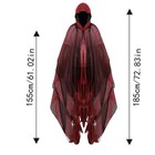 1pc Halloween Ghost Cape Adult Hooded Halloween Cloak Fancy Dress Costume