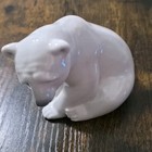 Lladr   Porcelain Polar Bear Figurine White Collectible Handmade Spain