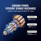 Vevor 1hp Sump Pump  4020gph  30ft Lift Stainless Steel Submersible Sludge Pump 