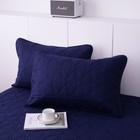 3 Pcs set Bed Sheet  pillowcase Set Hotel Soft Deep Pocket Sheets Set Dark Blue