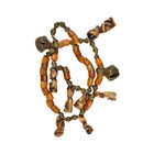 Orange Resin And Brass Necklace With Pendants Nigeria