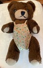 Vintage  Teddy Bear Brown 12    Jointed Plush Stuffed Animal 1950   s Sun Suit 