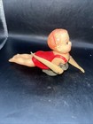Vintage Mechanical Wind Up Celluloid Toy Swimming Swimmer Girl Doll