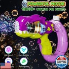 Dinosaur Bubble Machine Gun For Kids  Rechargeable Bubble Maker Blower Blaste