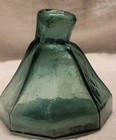 Crooked Crude Pretty Teal  8 Sided Civil War Era Umbrella Ink  Rolled Lip
