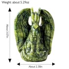 Dragon Statue Natural Green Jade Crystal Animal Figurine  Decorative Collecti   