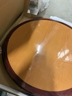 New 30  Round Resin Restaurant Table Top 2 Tone Mahogany cherry With Quick Ship
