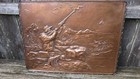 Vintage Copper Wall Plaque Duck Hunting Decoy  Shotgun Shorebird Shooting Shell