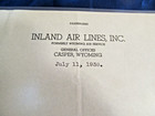 1938   Inland Air Lines    Letter   eventually Western Air Lines 