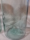 1890 s 2 Ball  only  3-l Blue Bubbley Mason Jars With Zinc Lid 64 Oz Half Gallon