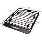42  Black Steel Roof Rack Cargo Basket Universal Rooftop Carrier For Suv  Truck