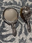 Antique Gorham Sterling Silver Repousse Brush   Mirror Vanity Set Monogrammed 