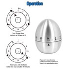 Egg Timer Kitchen 60 Minute Timing Satin Metal Alarm Cooking Kids Gift Learning