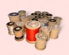 Vintage Lot Of 25  Star Mercerized Wooden Spools Sewing Thread                V