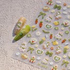 5d Embossed Easter Nail Stickers Green Flower Nail Art Stickers Green Easter-3