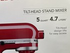 Kitchenaid Artisan  ksm150pser  - 5qt Tilt-head Mixer  empire Red     new   