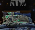 Flash Sale   pottery Barn Kidstar Wars    Heritage Glow-in-the-dark Cotton Sheet Set