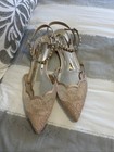 Badgley Mischka Lennon Lace Wedding Bridal Flats 10 Blush Color Pretty