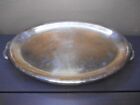 Christofle Antique French Silver Plated Fidelio Oval Warmer Tray Classic Design