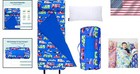 Kids Nap Mat - Soft Cotton With Pillow For Home   Travel  Heroes Theme