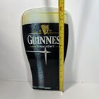 Guinness Draught Pint Shaped Glass Bar Clock Works  Listen Video Ticking Sound