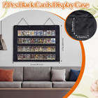 2 Pack Hanging Sports Card Display Case 72 Pockets Black Wall Organizer