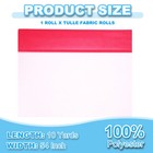 Tulle Fabric Rolls  54 Inch By 10 Yards Fabric Spool Tulle  Bright Rose Red