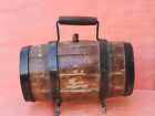Antique Primitive Old Wooden Vessel Keg Barrel  Iron Banded  Farm 19th
