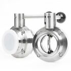 U s  Solid 2pcs Tri Clamp Sanitary Butterfly Valve 2 Inch 304 Stainless Steel