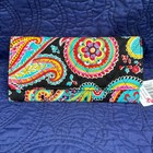 New Vera Bradley Wallet Clutch Zip Around Tri-fold Paisley Print Colorful Women