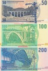 Matej Gabris Czechoslovakia Set X3 Korun 2022 Unc Locomotive Fantasy Banknote