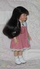 Monique Mini Denise Doll Wig Size 4 Dark Brown Long Hair   Full Bangs Nwt