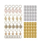 80 Mix Lot Dreadlocks Jewelry Braid Ring Cuffs Beads Hair Clips Pendants Diy