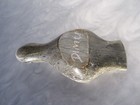 Alaskan Native Signed Dimu Eskimo   Inuit Hand Carved Hard Stone Goose Sculpture